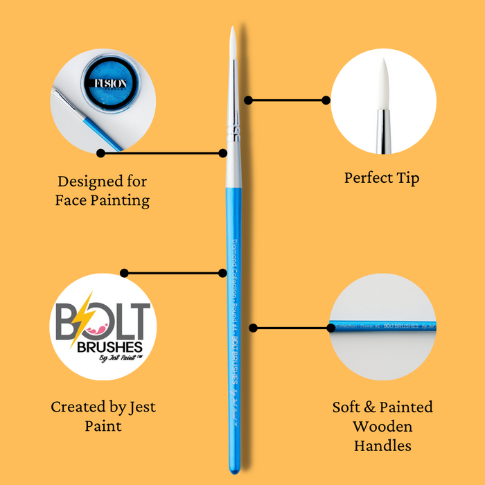 BOLT | Face Painting Brush by Jest Paint - Diamond Collection Round #4